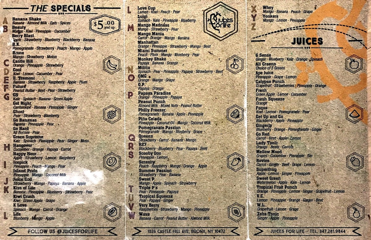 Juices For Life Menu - Image 5