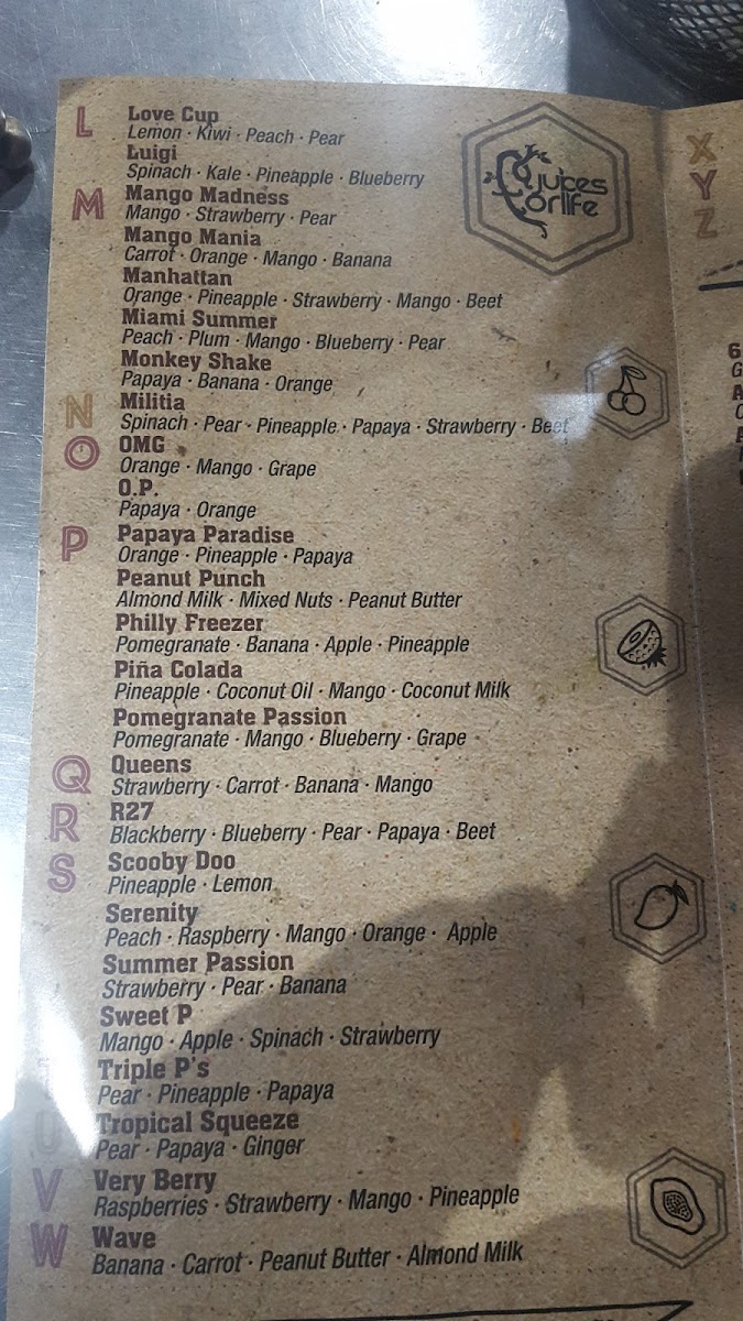 Juices For Life Menu - Image 6